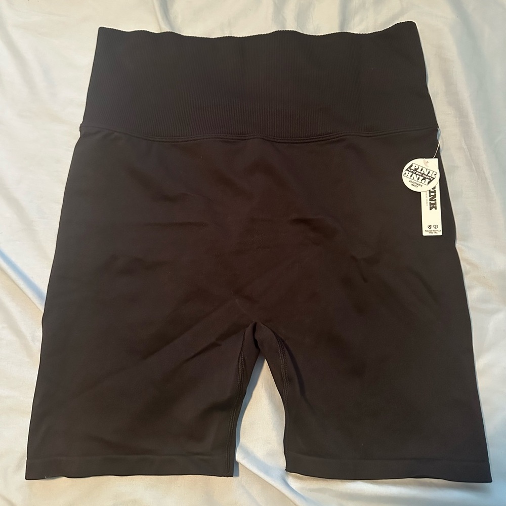 Victoria's Sceret Pink seamless fold over bike shorts - Picture 2 of 4